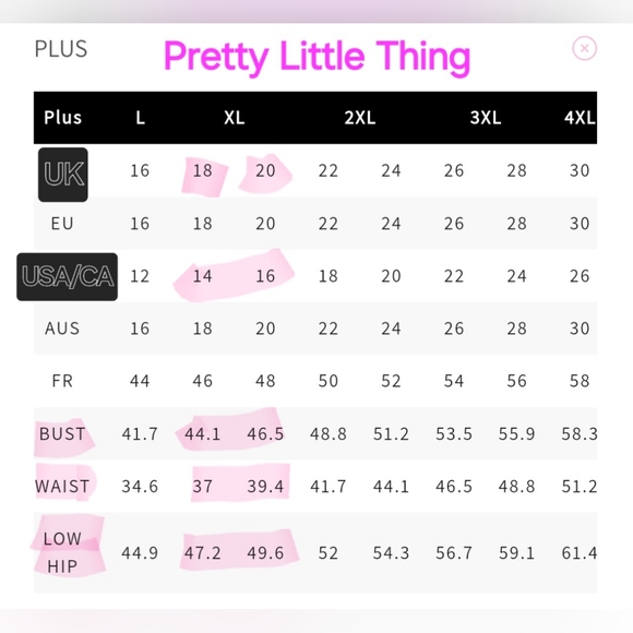 2 PC PRETTY LITTLE THING XL-16 , Golden Hour Princess Bikini, Plus Size - Picture 8 of 8